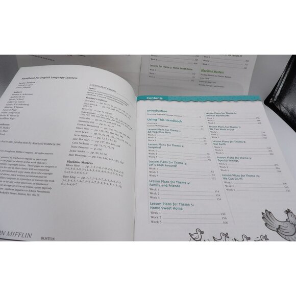 Two Houghton Mifflin Reading Theme 1 Sample Handbooks For Grade 1 Homeschooling - Picture 4 of 4